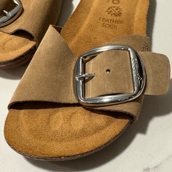 Yokono Tan Suede Buckle Sandals - Picture 3 of 9